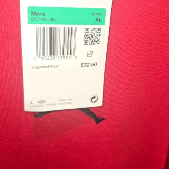 *NEW* Jordan Sportswear Air Jumpman Men's Athletic Casual T-Shirt Red/Black XL - Picture 2 of 3